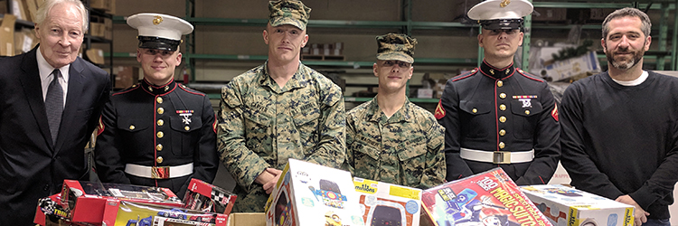 Hunt Corporate Services helps Marines with Toys for Tots collection