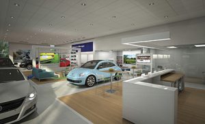 Rendering, interior of IDE Volkswagen - East Rochester, NY
