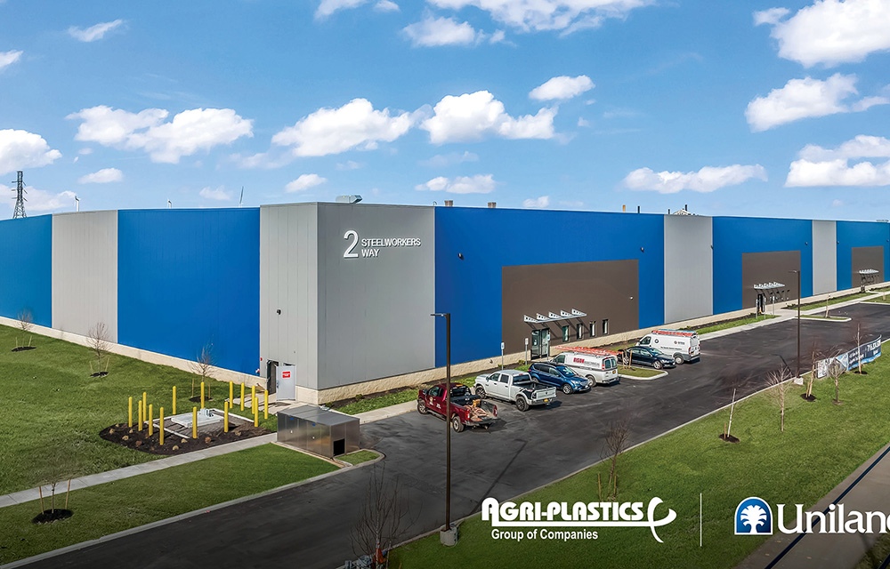 Hanna Commercial Real Estate brokers Agri-Plastics 64,000 s/f manufacturing facility lease at Uniland’s 2 Steelworkers Way