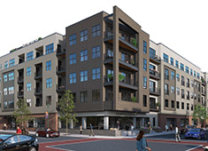 Rosenblum Cos. break ground for Vicina, new $18m mixed-use development with BBL; design by Balzer & Tuck Arch.