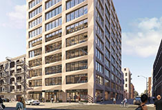 Minskoff and Kelly of J.P. Morgan join development team to break ground on 29 Jay St.; design by Marvel