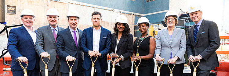 Covenant House breaks ground on $128 million 80,000 s/f facility; Project team includes: Denham Wolf, FXCollaborative and Levien & Co.