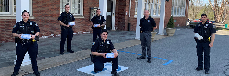 Singer, Okamoto and Zhang donate 7,000 masks and PPE to Westchester Police Departments