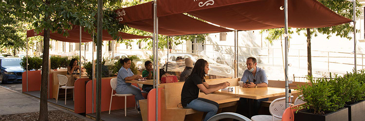 Rockwell Group and Shawmut partner in pro-bono design for Melba’s outdoor seating in Harlem