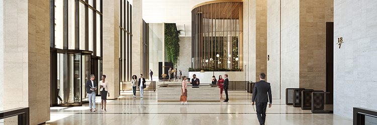 Kohn Pedersen Fox redesigns base and interiors at 60 Wall St. for Paramount Group