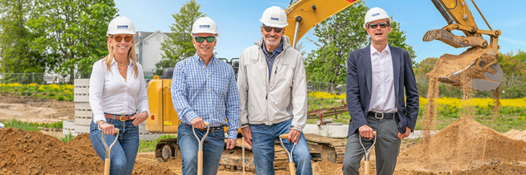JS Squared and Racanelli Construction celebrate groundbreaking of Watermill Crossing with Saunders & Associates