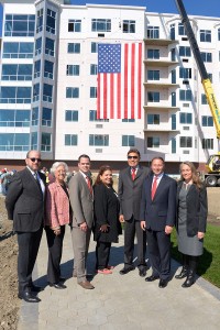 Shown (from left) are: former Ossining Village Mayor William Hanauer; State Assemblywoman Sandra Galef; State Senator David Carlucci; County Legislator Catherine Borgia; Martin Ginsburg, principal, Ginsburg Development Companies; County Executive Robert P. Astorino; Ossining Village Mayor Victoria Gearity.