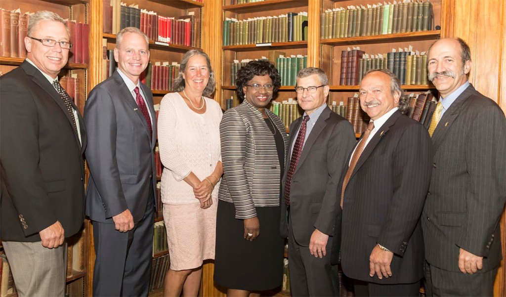 Shown (from left) are: IREM industry partner and event sponsor Paul Mitchell, The Screening Pros; Joe Scholes, CPM, Akam Associates; Terry Ann Havel, CPM,  First Sterling;  Gail Duke, CPM, New York Life; Paul Gottsegen, CPM, Halstead Properties; Michael Martino, CPM, MJM Associates; and Nicholas Stolatis, CPM, TIAA-Cref. Photo credit: Van Stolatis.