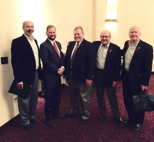 October 4 board meeting held at Turning Stone Resort & Casino. Shown (from left) are: Jay Feinberg, president, NYSCAR Hudson Valley Chapter; John Lavelle, president, NYSCAR; Ed Gallacher, CCIM, NYSCAR secretary; Dana Crocker, 2016 NYSCAR secretary and Jim Kelly, CCIM, governor.