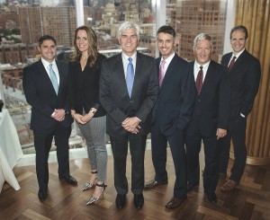 Shown (from left) are: Matthew Scoville, Laurie Grasso, Carl Schwartz, Brett Gross, Donald Simone and Peter Mignone.