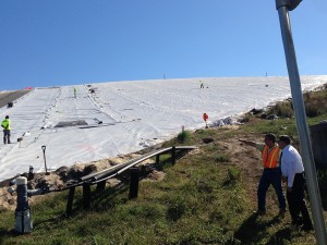 Pictured with the Supervisor is Department of Waste Management Chief Deputy Commissioner, Christopher Andrade.