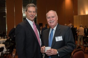 Shown (from left) are: Schleider and Brian Corcoran, executive vice president, Valuation & Advisory, Cushman & Wakefield. 