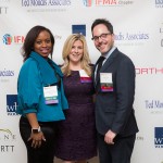 Shown (from left) are: Cassandra Charles, Northstar Project & Real Estate Services; Crissy Hathaway, Ted Moudis Associates; Brett Kaplan, Haworth.