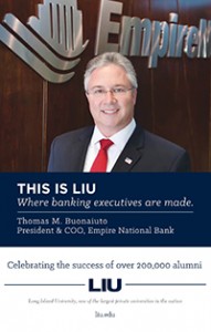 LIU ad featuring Buonaiuto.