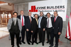 Shown (from left) are: Michael Kaye, Jeffrey Levine, Steven Charno,  Michael Kessler, Benjamin Levine, Jonathan Fair and Tom Epstein.