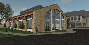 Rendering, Clet Dining Hall at Niagara University - Buffalo, NY