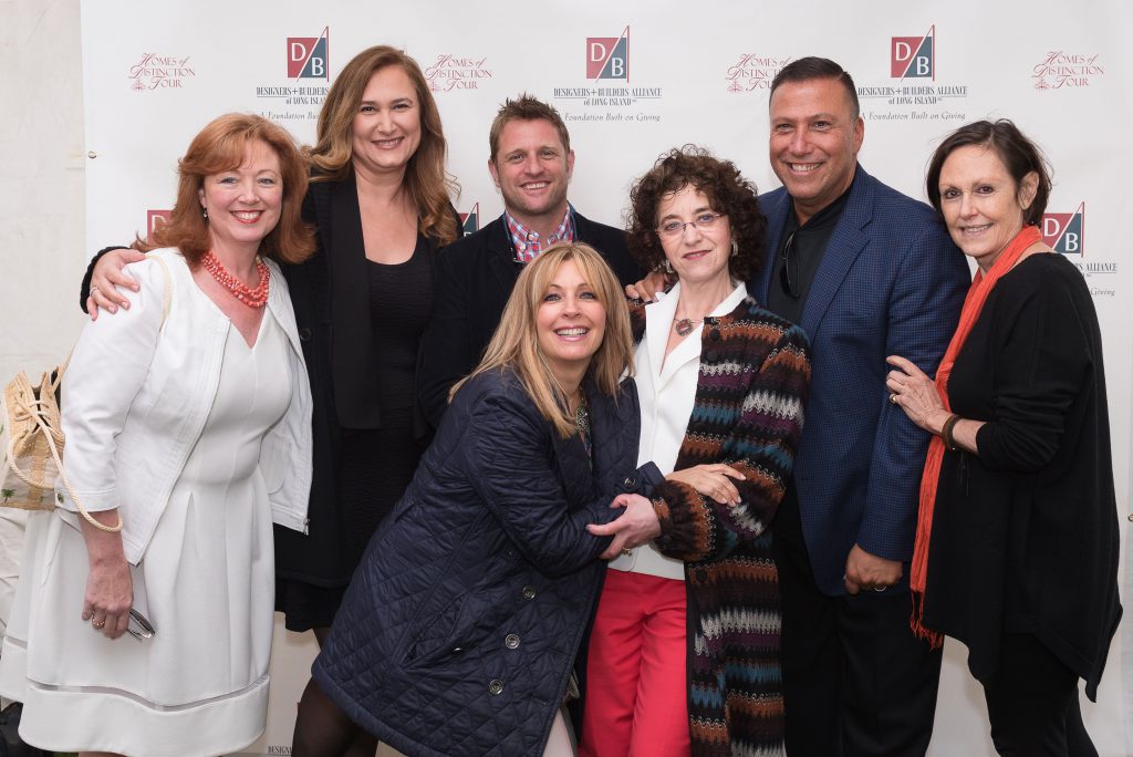 Shown (from left) are: Ellen Baker, designer; Irena Škoda, president D + BA and design architect; George Oliphant, George to the Rescue (NBC-TV); Marlaina Tech, VP D + BA and designer; Suzanne Sokolov, executive director D + BA; Keith Mazzei, D + BA board member and designer; Barbara Dixon, event chair, founding editor, Elle Decor. 