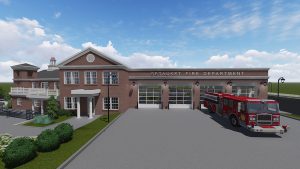 Rendering of the Setauket Fire Department.