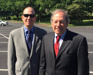 Shown (from left) are: Seth Mandelbaum and Greg Palmer, vice president of operations at Manhattanville College.