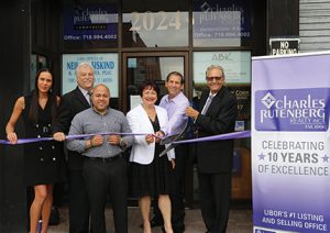 Shown (from left) are: Michelle Dolgow Cristofaro, office of NYS senator Jeffrey Klein; Thomas Messina, Sr., office of congressman Joseph Crowley; and Jose Rodriguez, office of NYS senator Jeffrey Klein; Charles Rutenberg Realty, Inc. representatives Ruth Pfeffer, real estate associate broker and office manager; Richard Diller, real estate associate broker and commercial division director; and Joseph Moshé, real estate broker/owner.