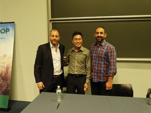 Shown (from left) are: Brett Goldman, director of acquisitions at Triangle Equities; Hillman Lam (moderator), vice president, Lam’s American, an affiliate of the Lam Group; and Yan Khamish, managing director of Ten-X’s Commercial Broker Channel.