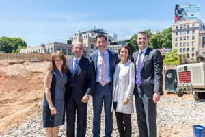 Shown (from left) are: Elysa Goldman, Triangle Equities; Lester Petracca, Triangle Equities; Josh Weingarten, Triangle Equities; Devin Williams, EB-5 Global; Cam Turner, United Fund Advisors.