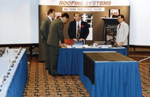 1987: Merritt gives presentations at North American Roofing event