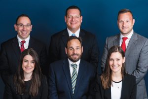 Shown in top row (from left) are: Matthew Minero, partner, construction; Richards; and Jason Lange, partner, construction. Shown in bottom row (from left) are: Megan Yllanes, associate, construction; Erik Ortmann, partner, construction; and Elizabeth Marchionni, associate, construction.