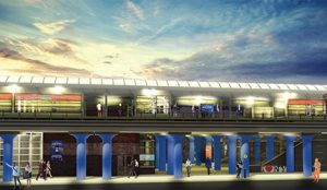 Rendering, Hicksville Station