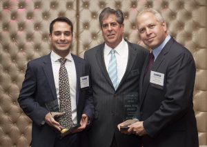 Shown (from left) are: CBRE’s Matt Manoogian, CIBS president David Chinitz and Schacker’s Jeff Horn. Photo credit: CIBS