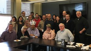 CWM celebrates Steven Carmina’s birthday. Shown in front row (from left) are: Kyle Blackall, Darra Kubera, Steven Carmina, Pamela Timby-Straitiff, and Robert Kroon. Middle Row (from left) are: Shari Servillon, Stephanie Lutz, Michael Bray, Joseph Dorobiala, Jonathan Morris, Chris Wood, Jessica Muehlbauer, Adam Hanley, and Giona Paolercio. Back Row (from left) are: Paul Lang, Joseph Palumbo, Wendy Ferrie, Todd Piotrowski, Danielle Johnson, and Jon Barniak